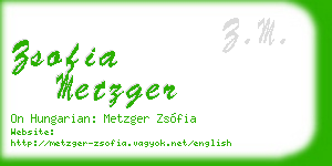 zsofia metzger business card